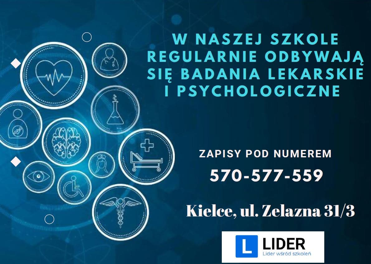 badania lekarskie i psychologiczne dla kierowców Kielce